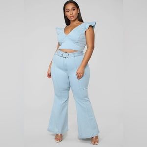 Fashion Nova Denim Pant Set